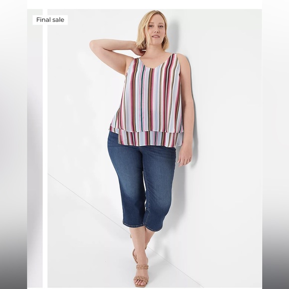 Lane Bryant Modern Swing Double-Layer Chiffon Style Tank - Picture 13 of 13